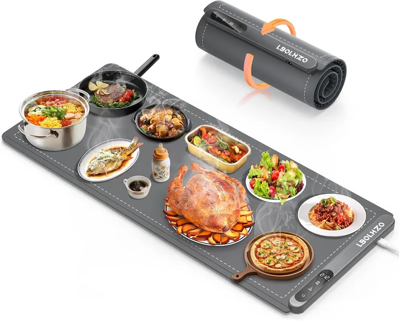 LBOLHZO Warming Mat For Food Extra Large